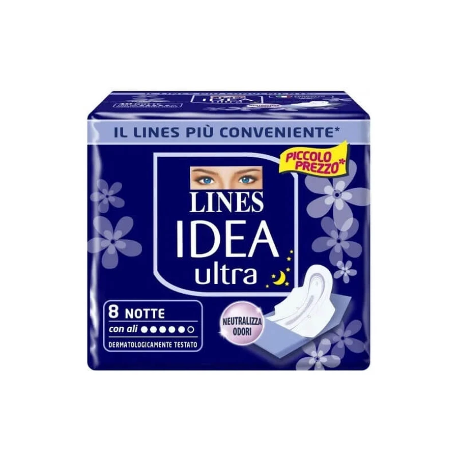 Lines Ultra Night - 8 sanitary pads with wings