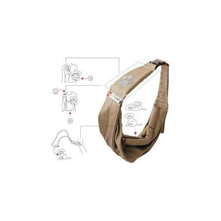 4 lazy legs Lezylag pink - fascia marsupio in tela di cotone 100% per cani e gatti max 15 kg