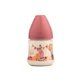 Biberón anatómico Suavinex con tetina de silicona de flujo lento - Pink Circus, 150 ml