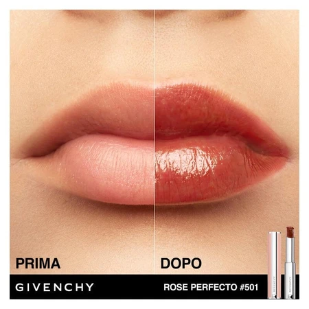 Givenchy Rose Perfecto Lippenbalsam – 3-in-1-Lippenbalsam mit Glanz-Effekt Nr. 501 Spicy Brown
