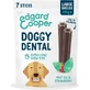 Edgard & Cooper Doggy Dental - Plant-Based Dental Sticks for Large Dogs, Strawberry and Mint, 255 g