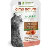Almo Nature HFC Natuurlijke zalm en pompoen - Aanvullend natvoer voor volwassen katten, 55 g