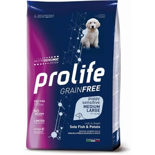 Prolife Grain-Free Puppy Sensitive Sole and Potatoes - Alimento completo para cachorros con sensibilidad (tamaño mediano/grande), 2,5 kg
