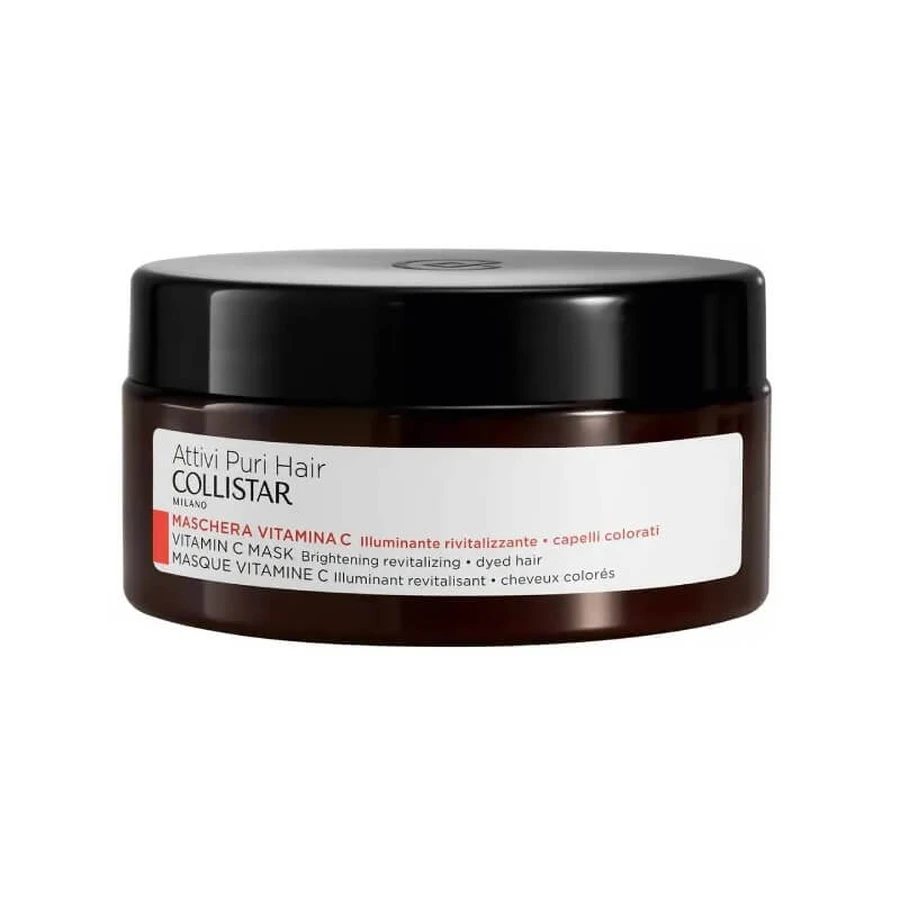 Collistar Pure Actives Hair - Mascarilla iluminadora con vitamina C, 200 ml