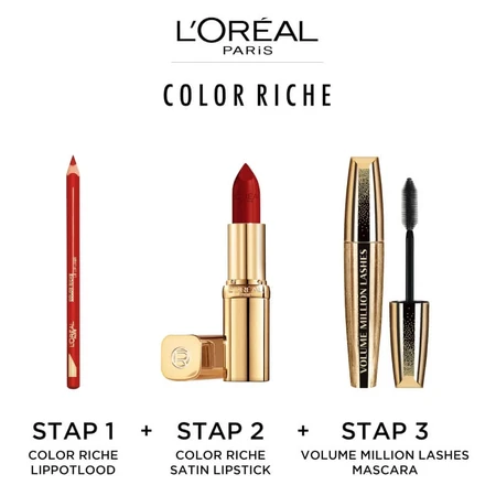 L'Oréal Paris Color Riche Satin – Satin-Lippenstift Nr. 300 Le Rouge Paris