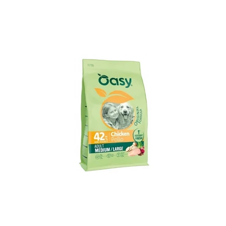 Oasy Original formula adult medium - large cu pui - hrană uscată completă pentru câini adulți de talie medie și mare, 2 kg