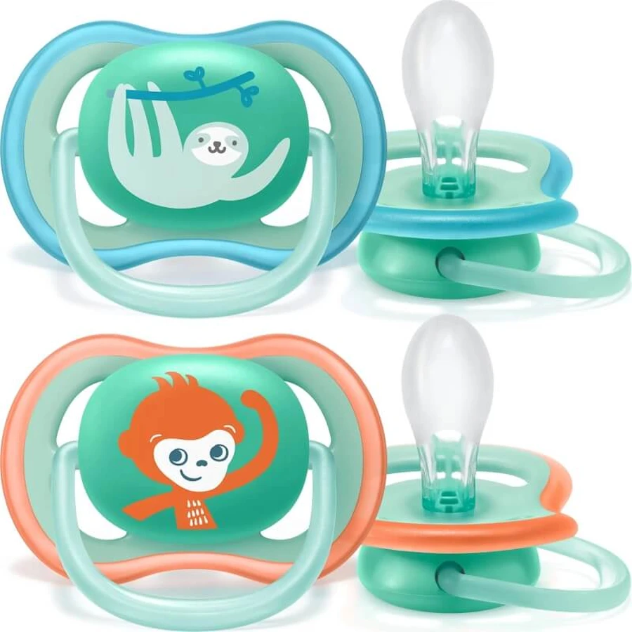 Sucettes Avent Ultra Air 18 mois et plus - Lot de 2 sucettes, couleur neutre