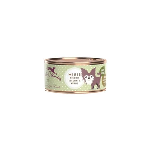 Terra Canis Minis Rind mit Zucchini und Kürbis – Alleinfuttermittel für sehr kleine Hunde, 100 g