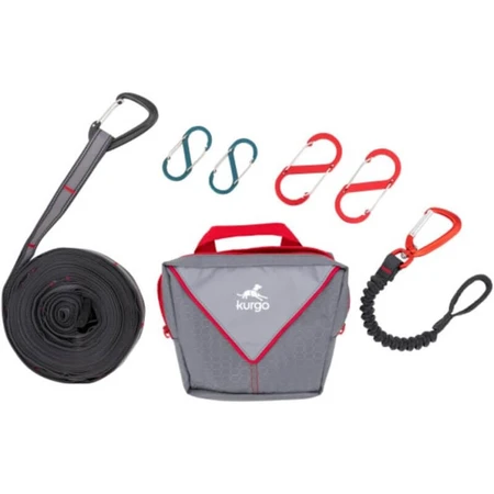 Sistema de sujeción Kurgo Ridgeline: kit de anclaje con tirolina de 9 metros para perros