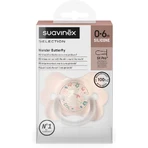 Suavinex Wonder Butterfly - Chupete de silicona SX Pro, 0-6 meses - Rosa