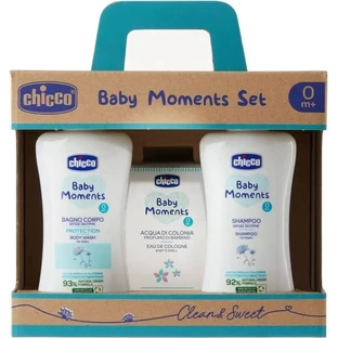 Chicco Baby Moments Clean &amp; Sweet - Set de productos para el baño