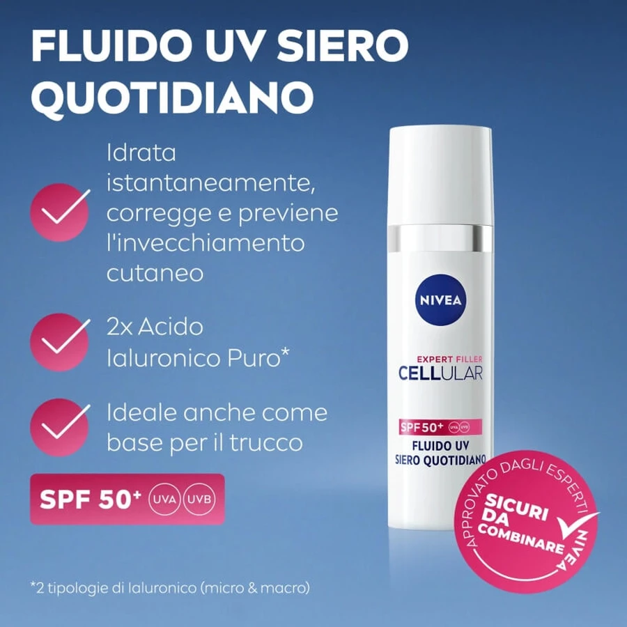 Nivea Cellular Expert Filler LSF 50+ – Tägliches UV-Serum-Fluid 30 ml
