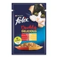 Purina Felix Double Beef &amp; Chicken - Comida húmeda completa para gatos adultos, 85 g
