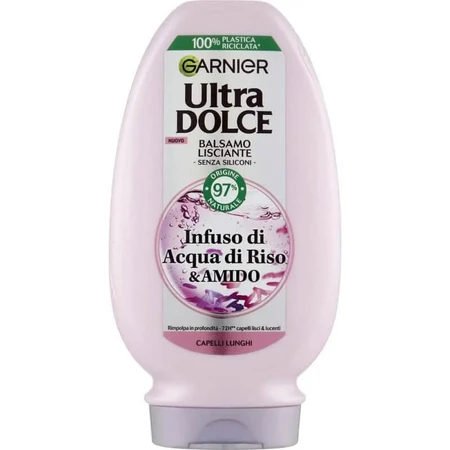Garnier Ultra Gentle con agua de arroz y almidón - Acondicionador suavizante 200 ml