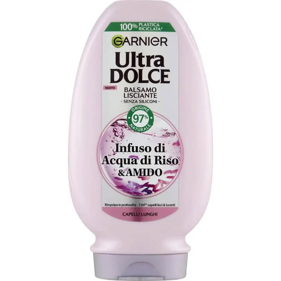 Garnier Ultra Gentle con agua de arroz y almidón - Acondicionador suavizante 200 ml