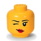 Lego Whinky Girl Kopf-Aufbewahrungsbehälter – Dekorative Aufbewahrungsbox, 24 x 24 x 27,1 cm