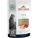 Almo Nature HFC Jelly: Tuna with Chicken and Ham - Complementary Wet Food for Adult Cats, 55 g