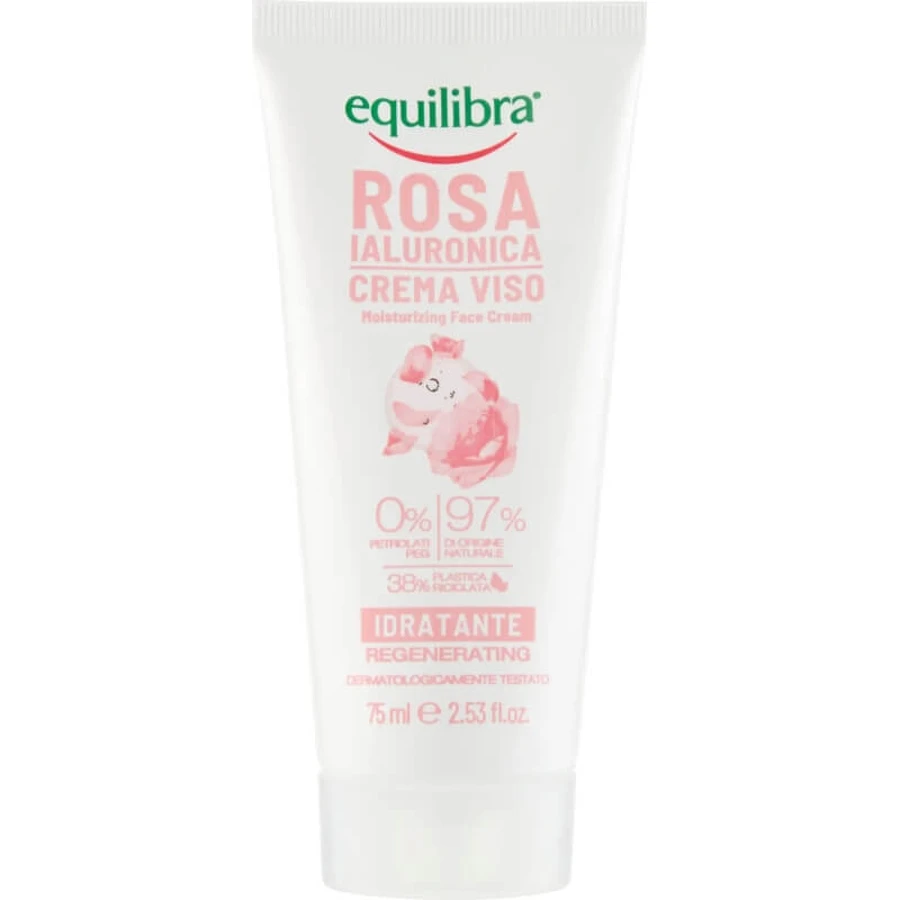 Equilibra Hyaluronic Rose - Moisturizing Face Cream 75 ml