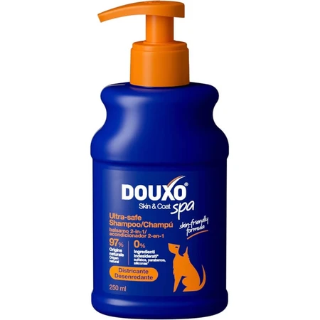 Ceva Animal Health Douxo spa - Shampooing et après-shampooing 2 en 1 : nettoyant hydratant et démêlant pour animaux de compagnie, 250 ml