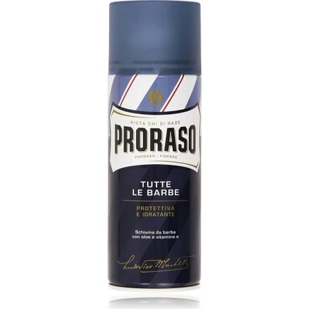 Proraso für alle Barttypen – Pflegender und regenerierender Rasierschaum mit Kakaobutter und Sheabutter, 400 ml