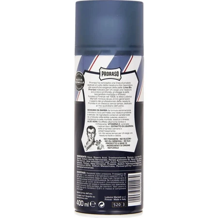 Proraso für alle Barttypen – Pflegender und regenerierender Rasierschaum mit Kakaobutter und Sheabutter, 400 ml