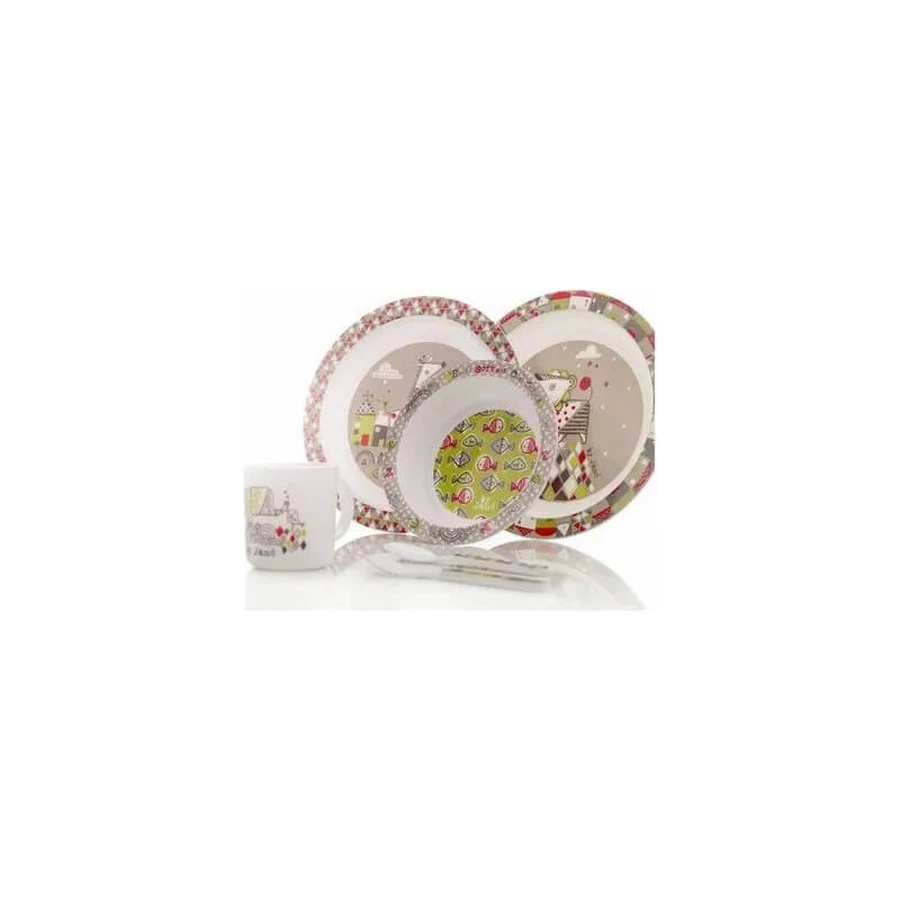 Jane 6-Piece Melamine Baby Feeding Set