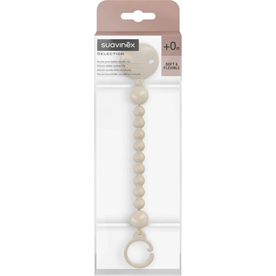 Suavinex Color Essence - Siliconen fopspeenclip - Hazelnut