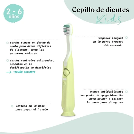 Suavinex - Manual Toothbrush for Kids Ages 2–6, Light Blue