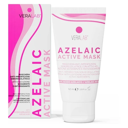 Veralab Azelaic active mask – mască facială purificatoare, anti-imperfecțiuni, cu efect seboregulator, 50 ml