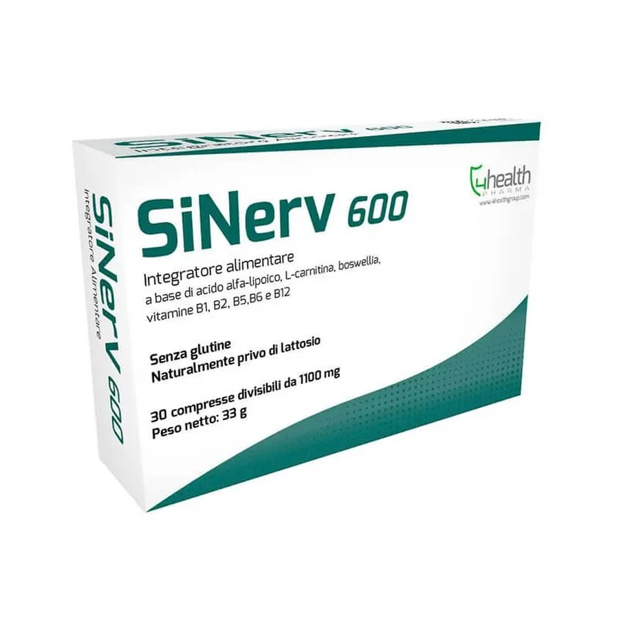 Sinerv 600 - Supplement voor het zenuwstelsel, 30 deelbare tabletten, elk 1100 mg