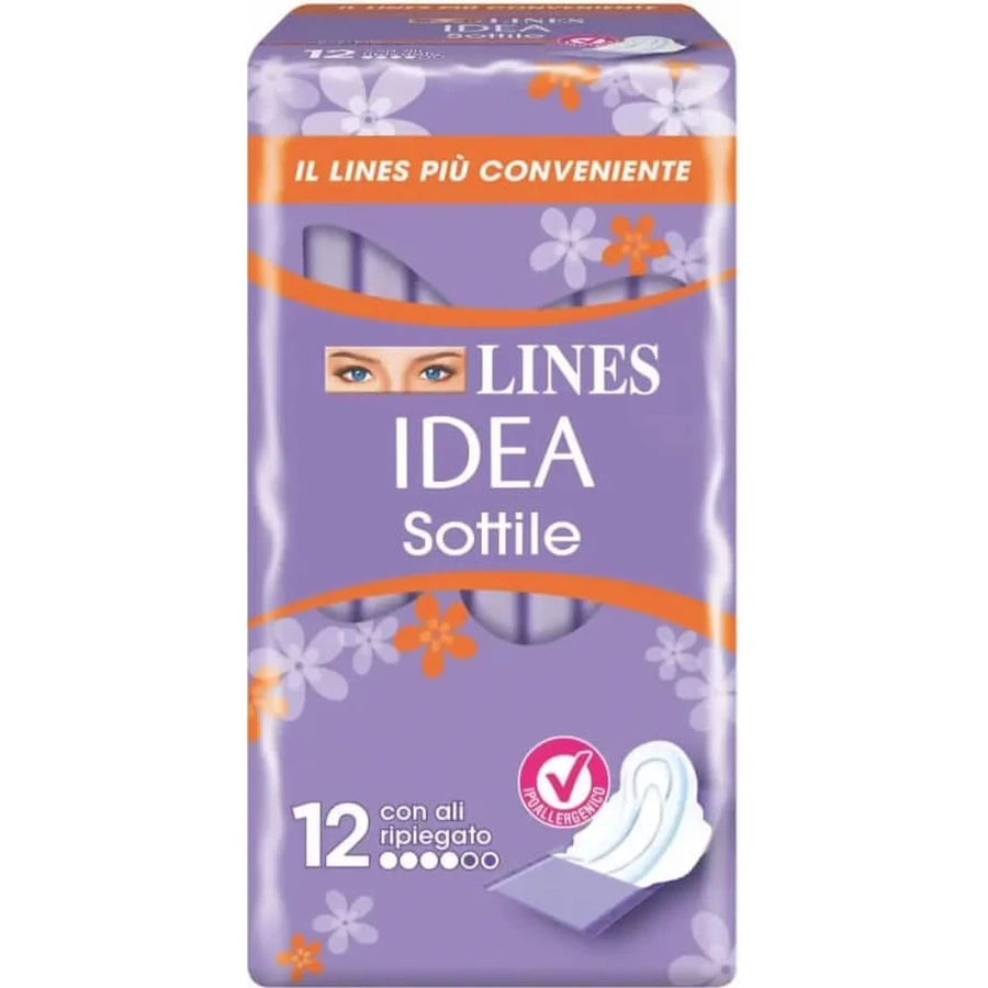 Lines Ultra-Thin - 12 daytime pads with folded wings