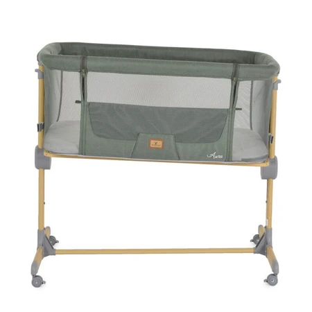 Cuna ajustable antirreflujo Cangaroo Aura Next2Me, 0–9 kg, verde