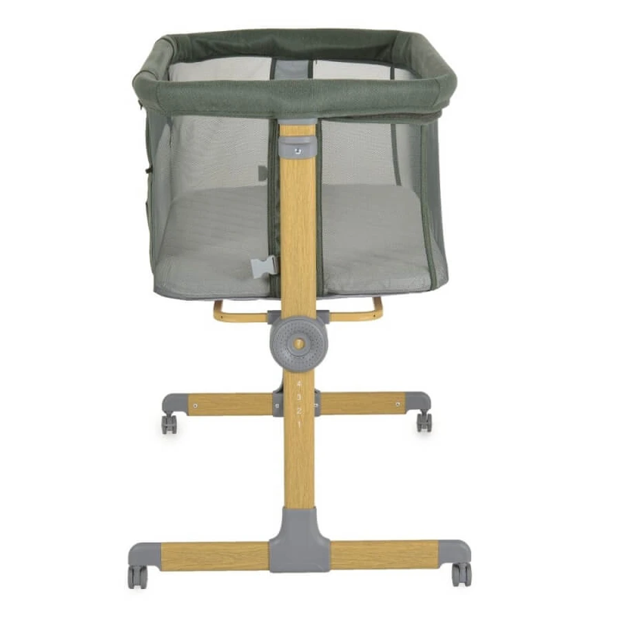 Cuna ajustable antirreflujo Cangaroo Aura Next2Me, 0–9 kg, verde