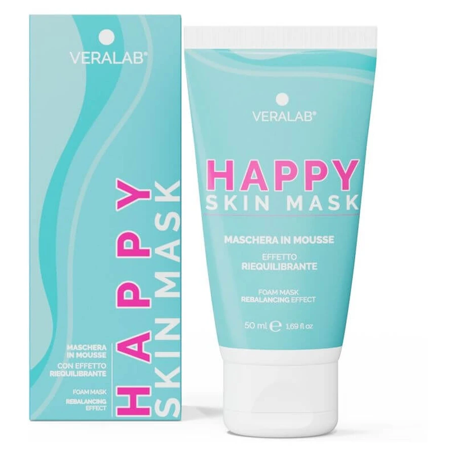 Veralab Happy Skin Mask - Verhelderende, balancerende en verzachtende gezichtsmousse, 50 ml