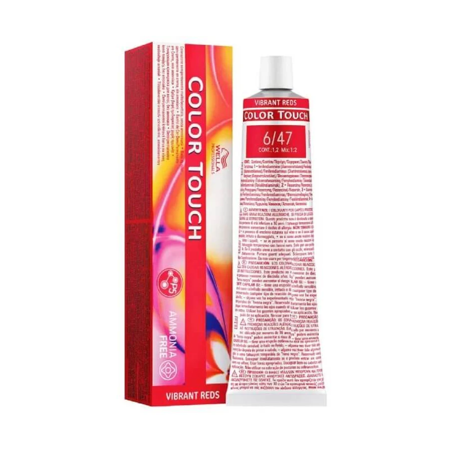 Wella Color Touch Vibrant Reds No. 6/47 Dark Blonde Copper Sand - Hair Dye 60 ml