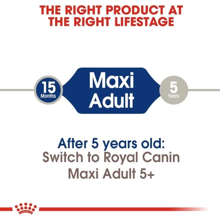 Royal Canin Maxi Adult - Alimento completo para perros adultos de razas grandes, 12 kg