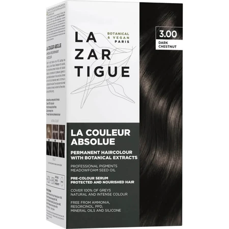Lazartigue La couleur absolue – Permanente Haarfarbe Nr. 3.00 Dunkelbraun