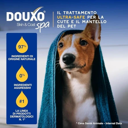 Ceva Animal Health Douxo spa Skin &amp; Coat - Acondicionador hidratante para el pelaje y el cuero cabelludo con avena, 250 ml