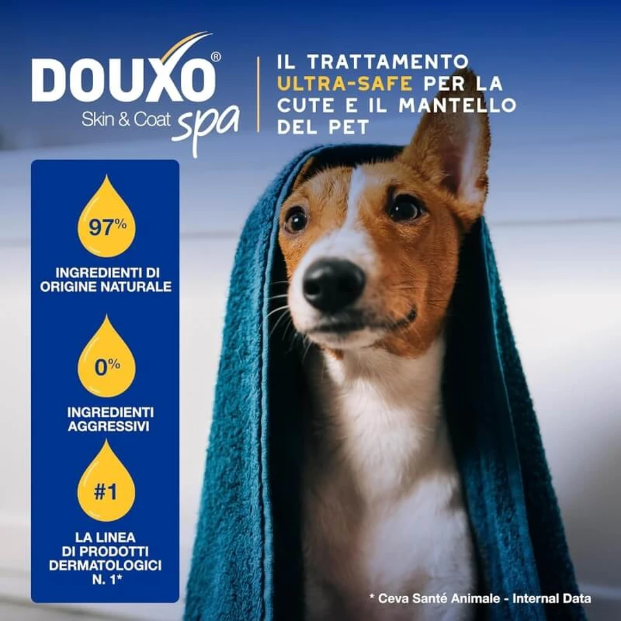 Ceva Animal Health Douxo spa Skin &amp; Coat - Acondicionador hidratante para el pelaje y el cuero cabelludo con avena, 250 ml