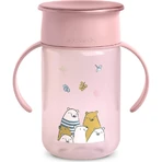 Suavinex My Family 360° Trinklernbecher ab 12 Monaten – 340 ml Trinklernbecher – Rosa