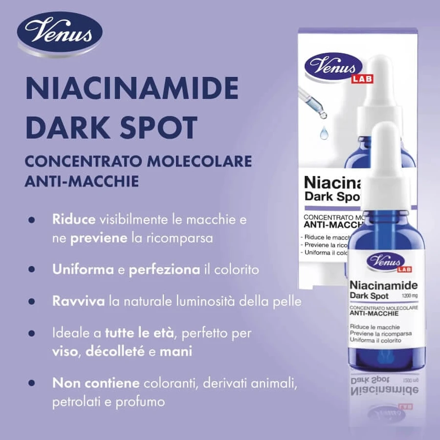Venus Niacinamida para las manchas oscuras - Concentrado molecular antimanchas 30 ml