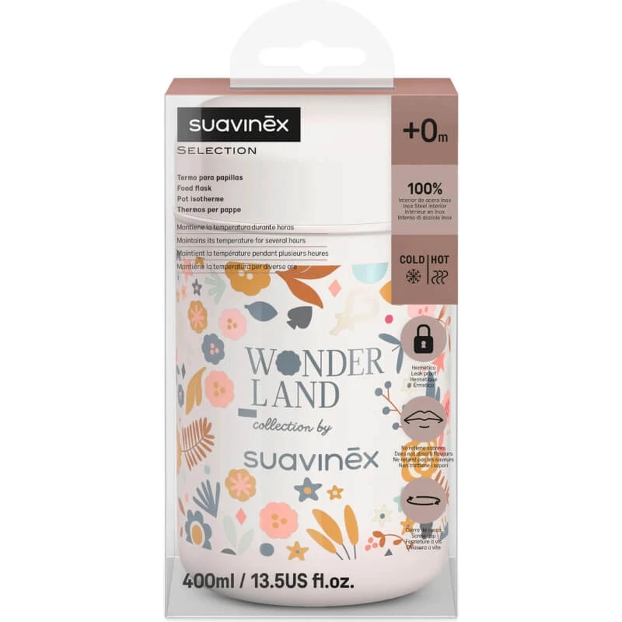 Suavinex Wonderland - Thermos pour aliments pour bébé, 400 ml, couleur neutre