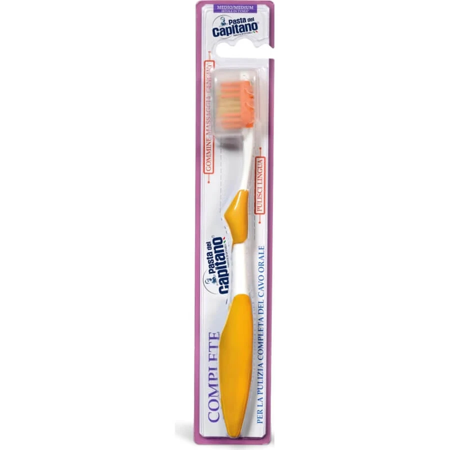 Pasta del Capitano Complete - Toothbrush with medium bristles in assorted colors
