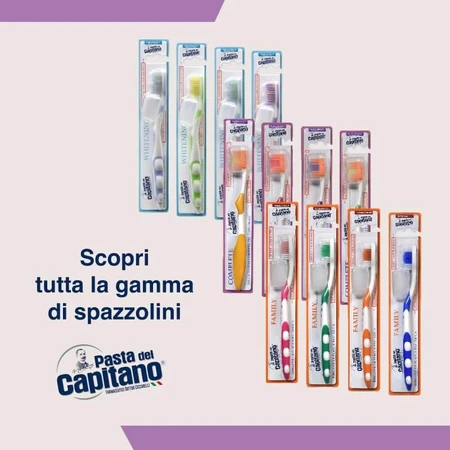 Pasta del Capitano Complete - Toothbrush with medium bristles in assorted colors
