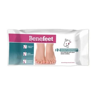 Biogenya Benefeet - 12 lingettes rafraîchissantes pour les pieds à effet assainissant