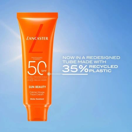 Lancaster Zonnebrandcrème voor het gezicht SPF 30 met bruiningseffect, Sun Beauty, hoge beschermingsfactor, 50 ml