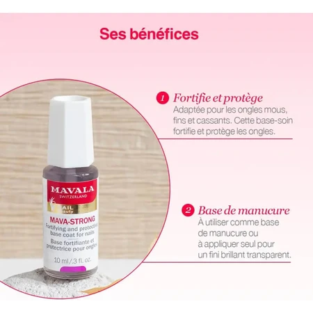 Mavala Mava Strong - Base fortifiante et protectrice pour les ongles, 10 ml