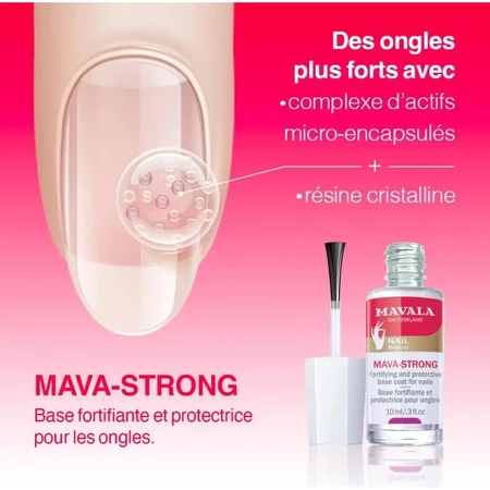 Mavala Mava Strong - Base fortifiante et protectrice pour les ongles, 10 ml