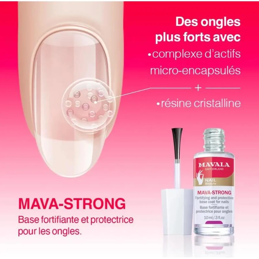 Mavala Mava Strong - Base fortifiante et protectrice pour les ongles, 10 ml