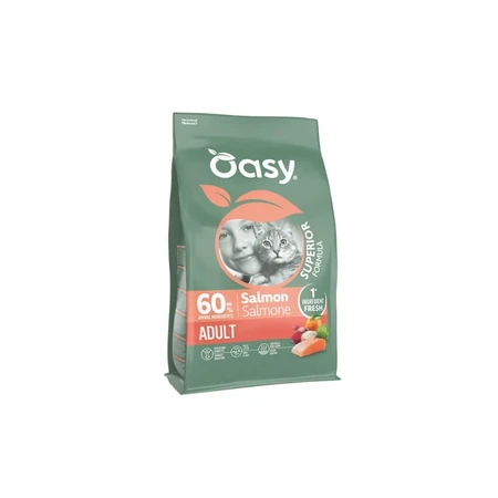 Oasy Superior cu somon – hrană completă pentru pisici adulte, 1,5 kg